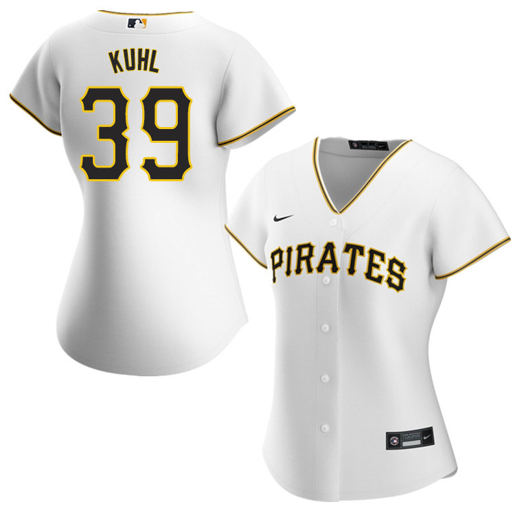 Nike Women #39 Chad Kuhl Pittsburgh Pirates Baseball Jerseys Sale-White - Click Image to Close